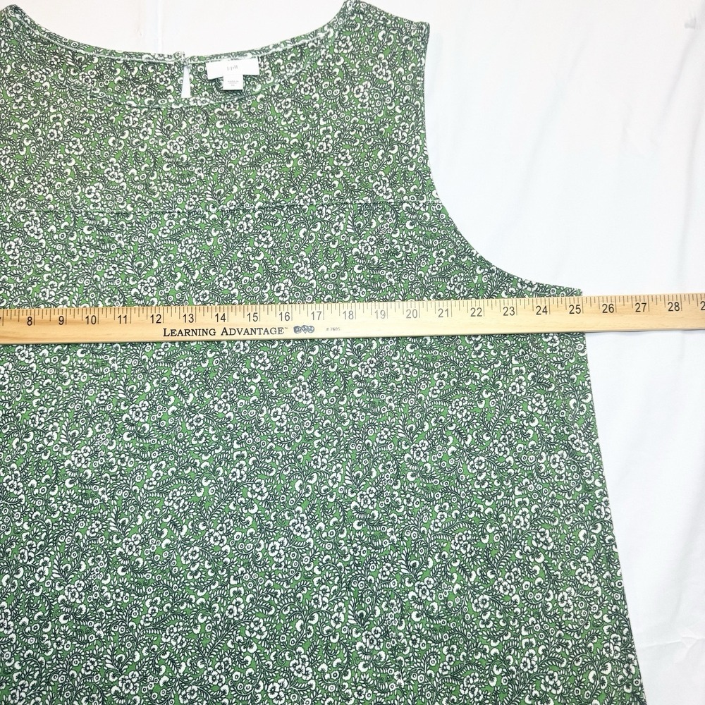 J.Jill Tiered Floral Green Maxi Dress Size 3X Soft Knit Cottagecore Boho Flowy - Picture 10 of 11